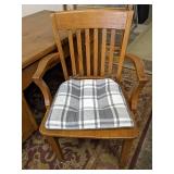 Wells made vintage office desk solid wood w/wooden office chair 61" W x 34" D x 30 1/2" H