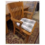 Wells made vintage office desk solid wood w/wooden office chair 61" W x 34" D x 30 1/2" H