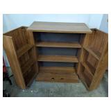 VHS/DVD/CD media storage cabinet 23 1/2" W x 12" D x 29" H