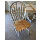 Tile & Wood Top Dining Table W/ Folding Leaf & (4) Chairs - 42"W  x 42 "D x 30"H (Leaf 15" W)