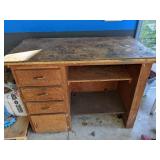 Wooden shop desk 48" W x 24" D x 38" H
