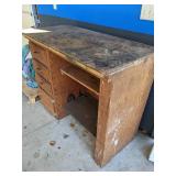 Wooden shop desk 48" W x 24" D x 38" H