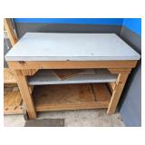 Wooden shop bench 44" W x 25" D x 36" H