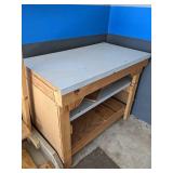 Wooden shop bench 44" W x 25" D x 36" H