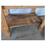 Wooden work bench w/swivel base bench vise 4" 58" W x 27 1/2" D x 38" H