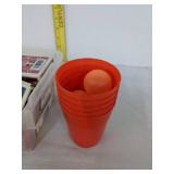 Various playing cars, & cups w/2 balls