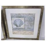 (2) Seashell hanging wall art
