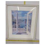 Dockside at the marina wall art