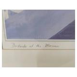 Dockside at the marina wall art