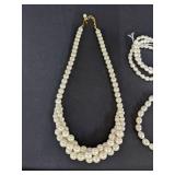 (2) Pearl necklaces & bracelets