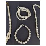 (2) Pearl necklaces & bracelets