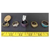 (4) Rings & (1) Ring marked 925