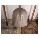 Metal rake, hoe & scoop shovel