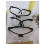 Safety glasses, funnels, hardware