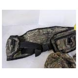 Camo hat, water bottle & bag