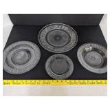 (4) Glass decor plates