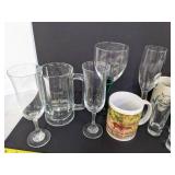 Various drinking glasses