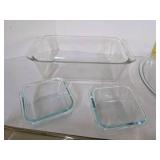 Glass baking dishes