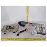 Strait-flex drywall corner bead, napa bag, brush