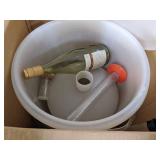 Equipment kit for wine-making & beer-making contains