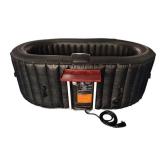 Aleko - 145 Gallon 2 Person Oval Inflatable Jetted Hot Tub w/ Fitted Cover - Retail: $599.99