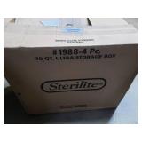 STERILITE Clear 70-quart Ultra Latch Storage Boxes (Set of 4) - Case of 4- Retail:$109.99