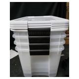 STERILITE Clear 70-quart Ultra Latch Storage Boxes (Set of 4) - Case of 4- Retail:$109.99