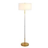 Camden&Wells - Simone Floor Lamp - Matte White/Brass