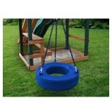 Gorilla Playsets 360 Turbo Tire Swing with Swivel and Coated Chains - 27" W x 27" D x 10" H- Retail:$169.99