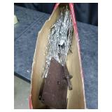 Alpine Corporation 65"H Indoor/Outdoor Pre-Lit Silver Foil Christmas Tree with Yard Stake and 360 LED Lights- Retail:$194.99