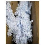 7 ft. White Iridescent Tinsel Tree- Retail:$104.99