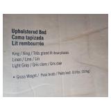 Dorel Upholstered Bed King Linen Light Grey