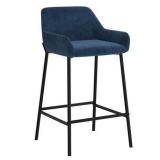 Set of 2 Modern Velvet 26" Counter Stool- Retail:$272.70