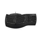 perixx periboard-512 ergonomic split keyboard - natural ergonomic design - black - bulky size 19.09"x9.29"x1.73"