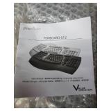 perixx periboard-512 ergonomic split keyboard - natural ergonomic design - black - bulky size 19.09"x9.29"x1.73"