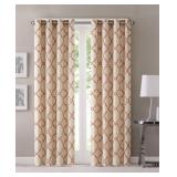 Saratoga 50" x 84" Fretwork-Print Grommet Curtain Panel, Set Of 2