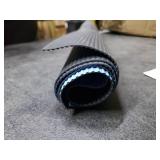 Rubber Mat, Light Blue And Black, 24x36 Inches