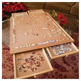 Bits and Pieces - The Original Jumbo (1500 Piece) Size Wooden Puzzle Plateau