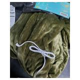 Waponeus Microfiber Heated Blanket, 72x 84 Inch, Olive Green