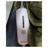 Waponeus Microfiber Heated Blanket, 72x 84 Inch, Olive Green