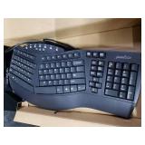 perixx periboard-512 ergonomic split keyboard - natural ergonomic design - black - bulky size 19.09"x9.29"x1.73"