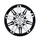 Pilot WH544-15C-BLK Universal Fit Formula Series Black and Chrome 15 Inch Wheel Covers - Set of 4