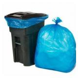 Plasticplace 64 Gallon Toter Compatible Trash Bags - Blue, case of 50 bags