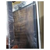 Hoobro 3 Shelf Rolling Cart, Black And Wood