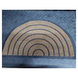 Half Circle Entryway Floor Mat, 31.5 Inches Long