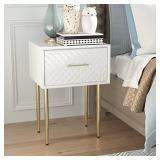 COZAYH Modern Contemporary Spacious Drawer Nightstand Side Table, Clean-Lined Transitional Style- Retail:$153.31