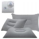 Set Of 2 Gray Inflatable Pillows