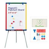 Swansea Magnetic Whiteboard With Colorful Frame, 24x18 Inches