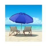 7.5 Foot Beach Umbrella With Carry Case, Blue