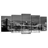 Wieco Art New York Skyline 5 Piece Canvas Art